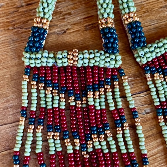 🌺🎉HP🎉🌺 NWT Anthropologie Deepa Beaded Fringe Chandeliers - Picture 10 of 16